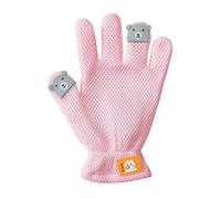 Nexuso Gant De Toilettage en Silicone pour Animaux (Convient Aux Chats Et Aux Chiens) Gant De Massage Et De Bain Trois en Un pour Éliminer Les Poils Morts 1 Pièce-Pink（Right Hand）