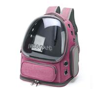 Nexuso Sac À Dos De Transport Universel pour Chats Et Chiens - Doté De Bretelles Réglables Et d'un Compartiment Transparent.-Pink