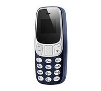 NexusTech® Mini téléphone L8star BM10 Worlds, Mini téléphone portable GSM Dual SIM, Mini téléphone avec Bluetooth et support multimédia MP3/MP4, couleur bleu/gris