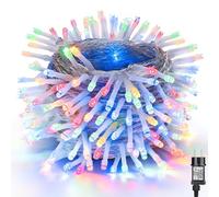 NEXVIN Guirlande lumineuse d'extérieur 20 m - 200 LED - Éclairage de Noël - Alimentation extérieure avec minuterie - Fonction mémoire - Étanche - 8 modes - Multicolore - Guirlande lumineuse d'arbre de