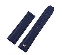NEYENS Bracelet de montre en cuir véritable 20 mm 22 mm pour montre Maurice Lacroix Boucle pliable Loisirs Business Bracelet en cuir de vache (bleu, sans boucle, 20 mm)