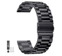 NEYENS Bracelet de montre en métal 14/16/18/20/22 mm, bracelet à dégagement rapide en acier inoxydable pour hommes et femmes(Black,22mm)