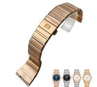 NEYENS Bracelet de montre Omega double aigle constellation 15 mm, 17 mm, 18 mm, 23 mm, 25 mm, en acier inoxydable 316L, boucle pliable, 17mm-7mm, Agate