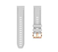 NEYENS Pour Garmin Fenix 7S 6S 5S Bracelet de montre 20 mm Boucle en or rose Pour Fenix 6s Pro 5s Plus Silicone Bracelet de remplacement rapide (couleur : blanc, taille : pour Fenix 6S 5S)