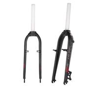 NEYTIIR 26/27.5" Mountain Bike Rigid Fork 1-1/8" Threadless Straight Steerer Disc/V Brake Quick Release Bike Front Fork Aluminum Alloy Super-Light Bike Hard Forks(Gray Red,26")