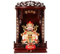 NEYTIIR Autel Mural for Sanctuaire,Table De Pooja, Guan Gong, Statue De Bouddha Guanyin, Table D'offrande, Étagère De Bouddha, Support De Statue(12 inches)