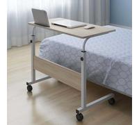 NEYTIIR Bureau Informatique, Bureau Assis Debout Table, Petit Table d'Appoint avec roulettes, Bureaux avec Emplacement de Tablette, Reglable Hauteur, Bureau Gaming, pour Home Office Loisirs