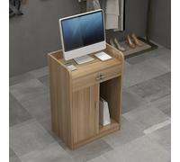 NEYTIIR Comptoir De Réception, Comptoir De Vente Au Détail Moderne en Bois, Comptoir De Réception, Comptoir De Vente Au Détail Moderne avec Tiroirs, Petite Réception(G,100x40x92cm)