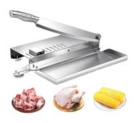 NEYTIIR Guillotine À Viande Commerciale En Acier Inoxydable, Coupe-os, Trancheuse À Viande, Machine À Trancher Les Aliments For Usage Domestique Et Commercial, For Poisson