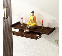 NEYTIIR Table D'autel Personnelle, Présentoir De Bouddha en Bambou, Offrande sur Piédestal, Autel Bouddhiste Décoratif, Table De Puja en Hommage À L'encens De Niche(B,66X26CM)