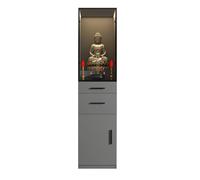 NEYTIIR Vitrina Budista, Mesa De Oración Con Espacio De Almacenamiento, Vitrina China Con Pedestal for Ofrendas, Ideal for Sala De Estar, Dormitorio, Oficina Y Baño.(Gray,40cm)