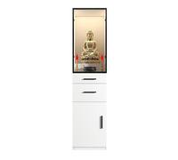 NEYTIIR Vitrina Budista, Mesa De Oración Con Espacio De Almacenamiento, Vitrina China Con Pedestal for Ofrendas, Ideal for Sala De Estar, Dormitorio, Oficina Y Baño.(White,40cm)