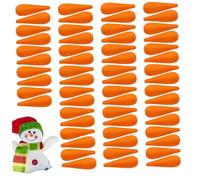 Nez de carotte pour travaux manuels, nez de bonhomme neige pour travaux manuels, 50 pièces carottes en plastique pour bricolage, fête à thème Noël, 8, 1 x 2, 5 cm, décorations Noël