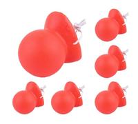 Nez de clown pour adultes, nez de clown rouge pour adultes, 6 pièces nez D fantaisie - nez de clown drôle en caoutchouc avec caoutchouc pour le jour du nez de clown, anniversaire G, farce cost