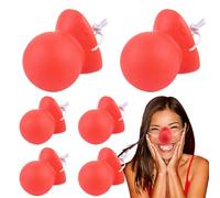 Nez De Clown Rouge - Stable Pour Adultes, Elegant, Ergonomic, 6, Pièces En Caoutchouc Fantaisie, Avec Élastique Le Jour Du | Multipurpose Outdoor Indoor Utility Stylish Safe Not Easy To Break