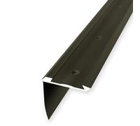 Nez de marche - 46 x 42 x 2500 mm - Profilé d'angle en aluminium strié, encastré, percé, bronze, hauteur de bordure 4 à 5 mm Küberit