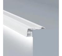 Nez de Marche Alu 2M Blanc pour Ruban LED 10mm