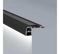Nez de Marche Alu 2M Noir pour Ruban LED 10mm - SILAMP