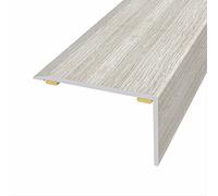 Nez de Marche alu antidérapant adhésif Coloris (73) chêne Blanc Gris LG 135cm x larg 4cm x 2,5cm