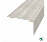 Nez de marche alu antidérapant adhésif coloris (73) chêne blanc gris Lg 135cm x larg 4cm x 2,5cm FORESTEA Dimensions : 135 mm x 40