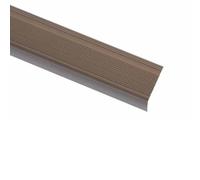 Nez de marche aluminium forme en L marron 90 cm 5 pièces pour escalier intérieur extérieur rénovation sécurité antidérapant palier rampe garde corps