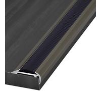 Nez de Marche Aluminium, Nez de Marche Escalier, Antidérapant et Inoxydable, Adapté aux Escaliers Intérieurs et Extérieurs Divers Matériaux(Gray,120x5x3cm)