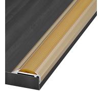 Nez de Marche Aluminium, Nez de Marche Escalier, Antidérapant et Inoxydable, Adapté aux Escaliers Intérieurs et Extérieurs Divers Matériaux(Gold,90x5x3cm)