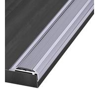 Nez de Marche Aluminium, Nez de Marche Escalier, Antidérapant et Inoxydable, Adapté aux Escaliers Intérieurs et Extérieurs Divers Matériaux(Silver,90x5x3cm)