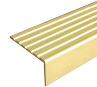 Nez de marche antidérapant en laiton en forme de L - Protection de bord durable for intérieur et extérieur(38x18mm(1.5"x0.71"))
