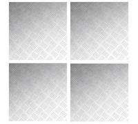 Nez de marche antidérapant - vidaXL - 4 pièces - Argenté - 50x50 cm - Aluminium - Utilisation intérieure et extérieure