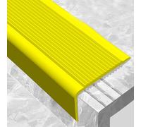 Nez De Marche Antidérapeant Imperméable Forme En L Profilé De Protection D'angle, Profilé de nez de marches Safety Pour Bords D'escalier Extérieurs/Intérieurs, Largeur 4x10CM(Giallo,8.1m/26.57ft)