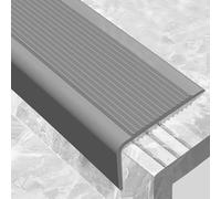 Nez De Marche Antidérapeant Imperméable Forme En L Profilé De Protection D'angle, Profilé de nez de marches Safety Pour Bords D'escalier Extérieurs/Intérieurs, Largeur 4x10CM(Gray,5.6m/18.37ft)