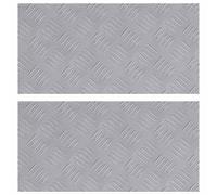 Vidaxl Plaques À Damier En Aluminium 4 Pcs Antidérapantes 50x20 Cm