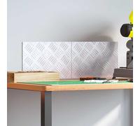 vidaXL Nez de Marche Rectangulaire 2 pcs Argenté 40 x 20 cm Aluminium, Tapis antidérapants Modernes pour escaliers, Style Checkered, sécurité à la Maison, intérieur et extérieur