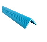 Nez de marche auto-adhésif 10 mètres, protection d'angle murale, bordure d'escalier imperméable, bandes antidérapantes en PVC for marches(Light Blue,3.5x3.5CM 10meter)