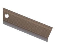 Nez de marche en aluminium 5 pièces 100 cm marron forme en L profil escalier antidérapant pour rénovation intérieur extérieur sécurité escalier