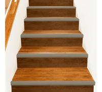 Nez de marche en aluminium champagne 67 x 3,5 x 3 cm 10 pièces avec insert antidérapant pour escalier intérieur rénovation sécurité et protection des bords