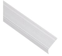 Nez de marche en aluminium forme L 100 cm argenté 5 pièces pour escalier intérieur extérieur rénovation sécurité antidérapant palier rampe garde corps