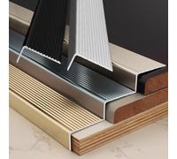 Nez De Marche En Aluminium, Garniture Bord Forme L, Métal, Bande Seuil Métallique, For Usage Extérieur Et Intérieur(Silver,90cm L 30mm*20mm)