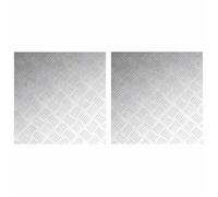 Nez de marche en aluminium - vidaXL - 50x50 cm - Argenté - Antidérapant - Durable - Utilisation intérieure et extérieure