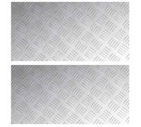 Nez de marche en aluminium - vidaXL - 60x30 cm - Argenté - Antidérapant - Lot de 2