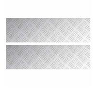Nez de marche en aluminium - vidaXL - 70x20 cm - Argenté - Antidérapant - Lot de 2