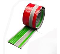 Nez de marche en caoutchouc vinyle phosphorescent, protecteur de bord d'escalier autocollant intérieur/extérieur, ruban de protection for nez de marche, garniture de marche d'escalier(Green,70in/1.77m