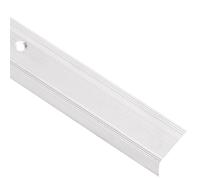Nez de Marche en L Aluminium 5 Pièces 100 cm Argent avec Insert | Profil aluminium léger, pose facile avec chevilles incluses, trous pré-percés, usage intérieur résidentiel