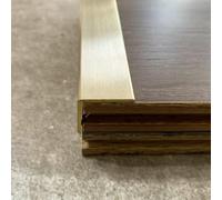 Nez de Marche en Laiton pour escaliers en Bois, Bande de Transition étroite pour Sol, Protection de seuil de Marche en métal (l = 20 mm, L = 160 cm)