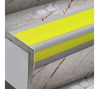 Nez de Marche Escalier Imperméable et Résistant à L'usure Résistance Accrue Conception Dentelée Bandes de Nez Autocollantes Antidérapantes(Yellow,5 * 2.5cm)