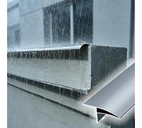 Nez de Marche Gouttière Anti-goutte Résistante aux Intempéries 0,5-9 m, Murs Extérieurs/Toiture/Appui de Fenêtre/Gouttières de Toit, Nez de Gouttière Découpable(Gray,8m/26.3ft)