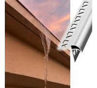 Nez de Marche Gouttière de Toit Incurvée avec Larmier, Gouttière de Toit en Forme de Bec D'aigle, Découpable, Moulure de Rive Extérieure avec Larmier(W14mm(1/2"),L120cm(47 1/4"))