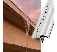 Nez de Marche Gouttière de Toit Incurvée avec Larmier, Gouttière de Toit en Forme de Bec D'aigle, Découpable, Moulure de Rive Extérieure avec Larmier(W25mm(1"),L230cm(90 1/2"))