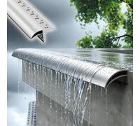 Nez de Marche Ligne de Goutte de Avant-toit, Déflecteur de Toit, Dispositif de Protection de Mur de Balcon et Patio, Canal de Dérivation des Eaux de Pluie(W25mm(1"),L180cm(70 7/8"))